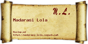 Madarasi Lola névjegykártya